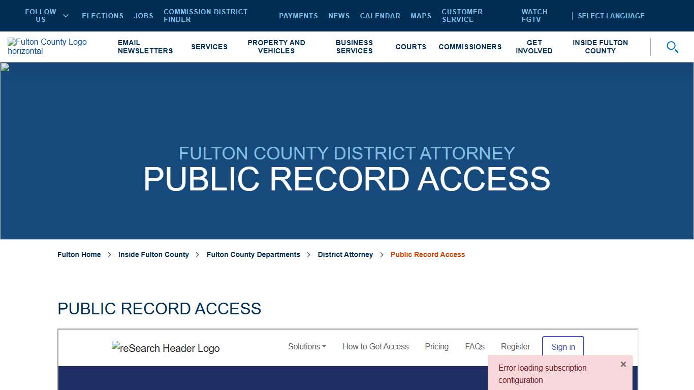 Public Record Access