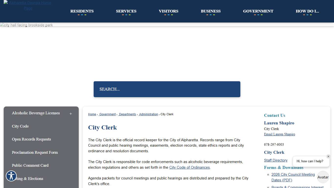 City Clerk Alpharetta, GA - Official Website